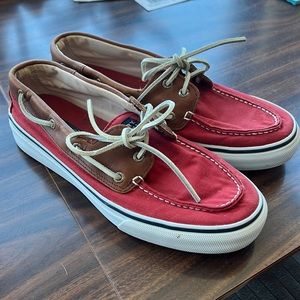 Sperry Top-Sider red boat shoes - preppy / nautical